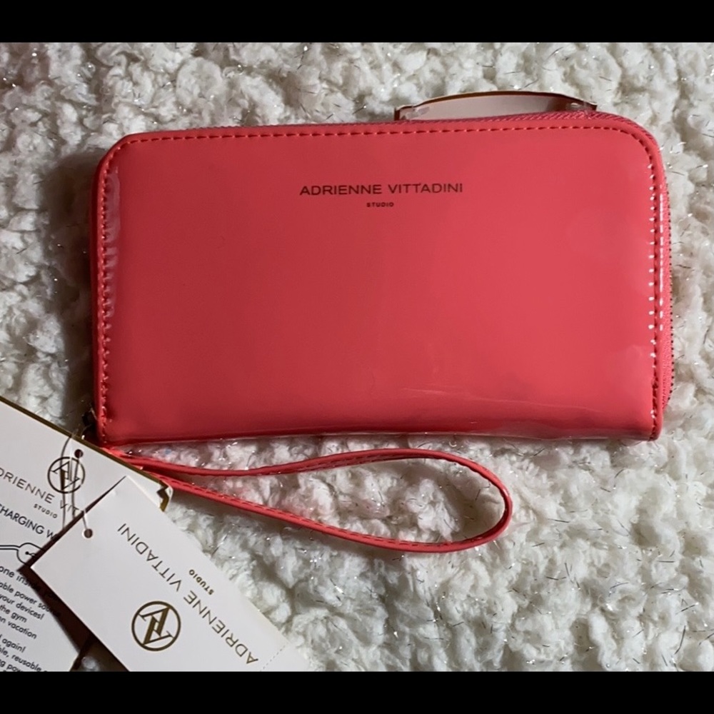ADRIENNE VITTADINI PHONE CHARGING CLUTCH WALLET with WRIST STRAP